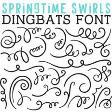 cg springtime swirls dingbats