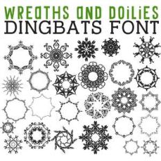 cg wreaths and doilies dingbats