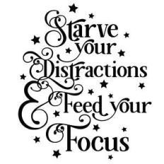 starve your distractions and feed your focus