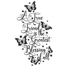 a true friend is the greatest blessing butterfly quote