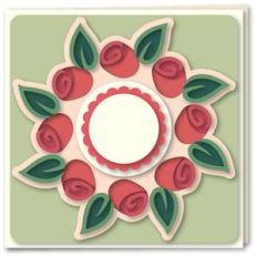 rose buds wreath card