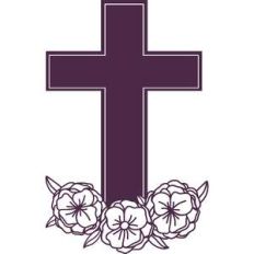 christian cross with flowers