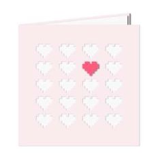 hearts grid card