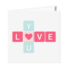 scrabble love you card