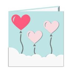 hearts balloons card