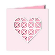geometric heart card