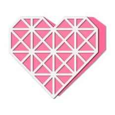 geometric heart shaped card
