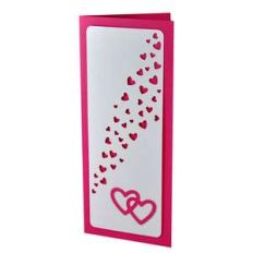 heart spray slim stencil card