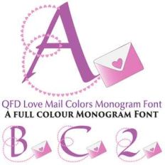 qfd love mail colors monogram font