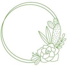 succulent circle frame