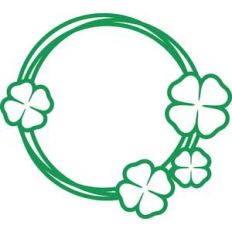 shamrocks circle frame