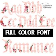 romance color font