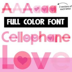 cellophane love color font