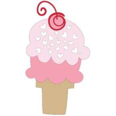 ice cream cone with cherry