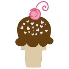 ice cream cone with sprinkles