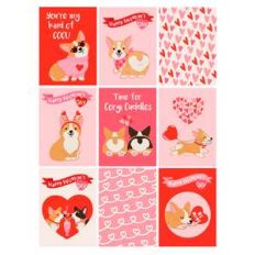 corgi valentine's day cards