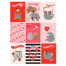 sloth valentine's day cards