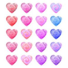 tie-dye heart stickers