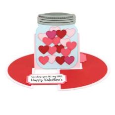 impossible card mason jar hearts