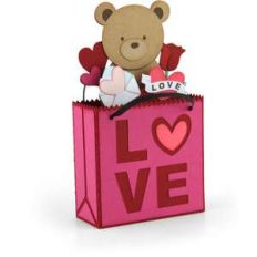 box card shopping bag valentine bear