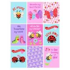 bees and bugs valentine cards
