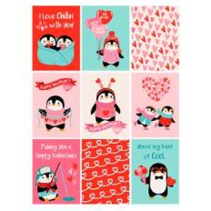 penguin valentine's day cards