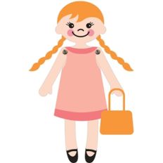 braided hair paper doll