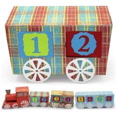 3d advent calendar train coal car