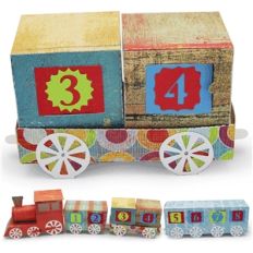 3d advent calendar train flat car