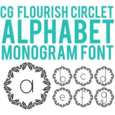 cg flourish circlet monogram