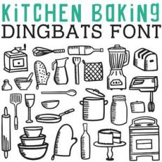 cg kitchen baking lovely dingbats