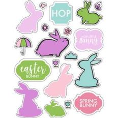 ml bunny tags stickers