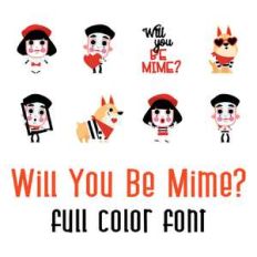 will you be mime - full color font
