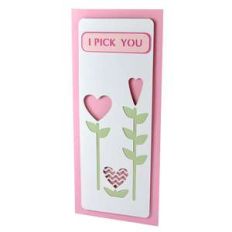 heart garden slim stencil card