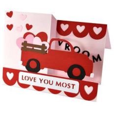 love you most valentine side step card