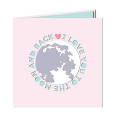 love you to the moon card