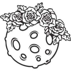floral mystical moon