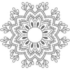 floral leaf mandala