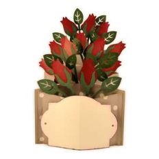 rosebud bouquet double cascade card