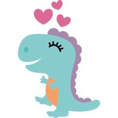 t-rex dinosaur and hearts