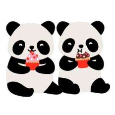 pandas eating cupcakes