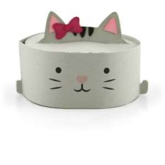 round pop up card cat face