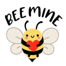 bee mine bumble bee with heart