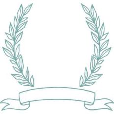 laurel ribbon banner crest