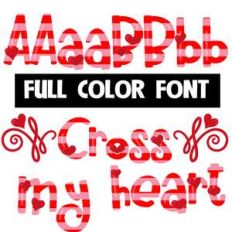 cross my heart color font