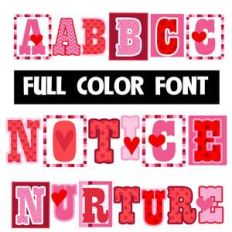 notice nurture color font