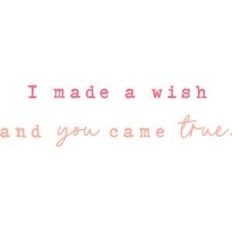 i made a wish and you came true
