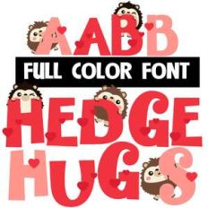 hedge hugs color font