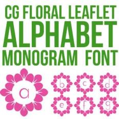 cg floral leaflet monogram