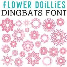 cg flower doilies dingbats